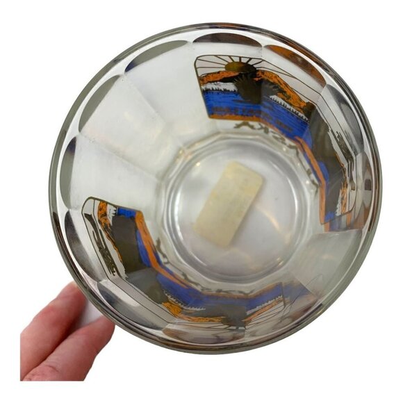 ALASKA Collectible Glass Bear Scenic Souvenir Of Alaska The Great Land Lot Set - Picture 3 of 6